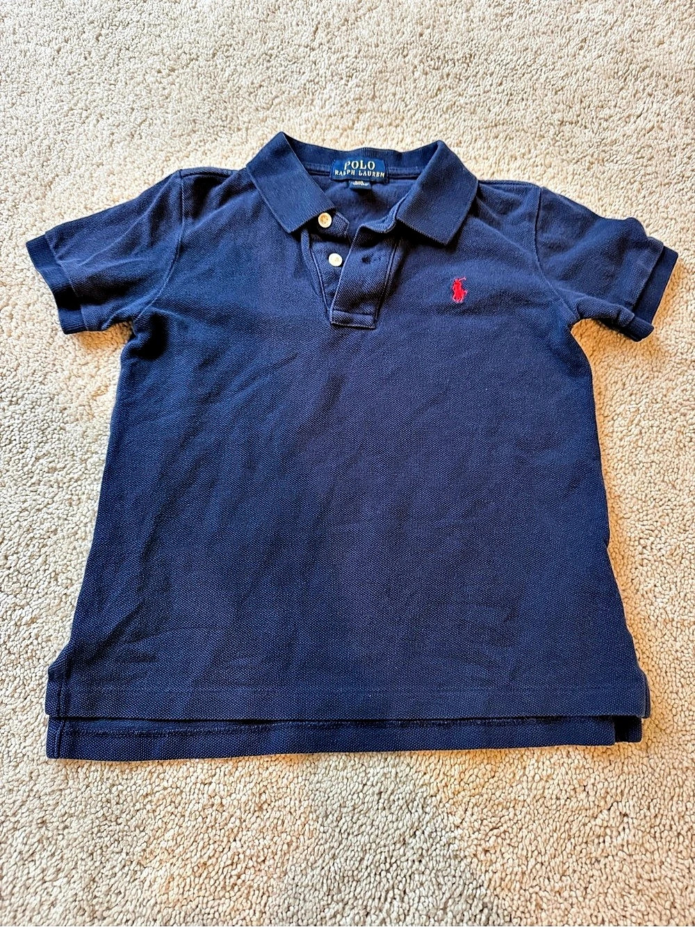 Polo Ralph Lauren Cotton Mesh Polo Shirt Blue Boys 3T